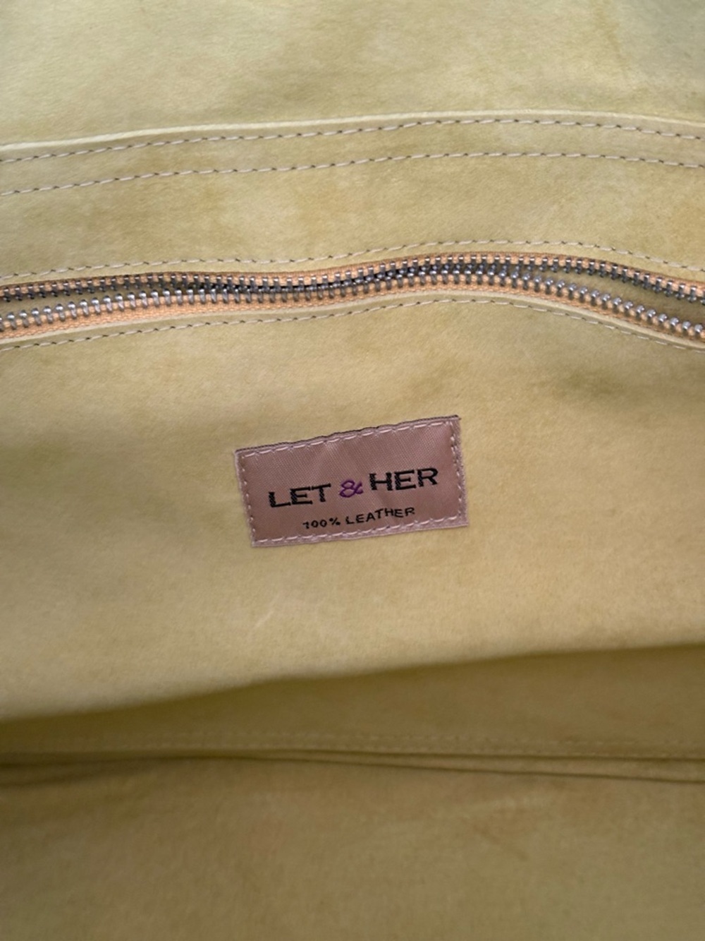 Brown 100% Leather Tote Bag with Top Handles - Picture 5 of 5